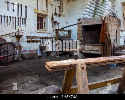 World's oldest surviving railway workshop built 1830 at High Peak Junction on the Cromford and High Peak Railway in the Derbyshire Peak District UK Stock Photo