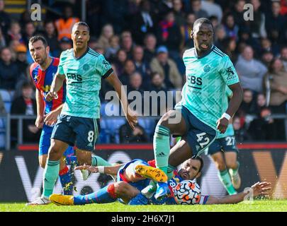 LONDON, ENGLAND - OCTOBER 3, 2021: Boubakary Soumare of Leicester pictured during the 2021-22 Premier League matchweek 7 game between Crystal Palace FC and Leicester CIty FC at Selhurst Park. Copyright: Cosmin Iftode/Picstaff Stock Photo