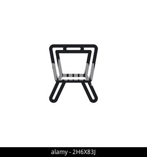 Presentation flat icon. Simple style business strategy poster background symbol. Logo design element. T-shirt printing. Vector for sticker. Stock Vector