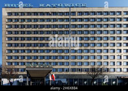 Hotel Katowice in Katowice (SL) on a sunny autumn day. Stock Photo