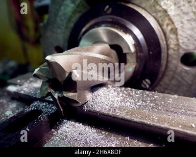 Old machine in the garage workshop, hobby Stock Photo