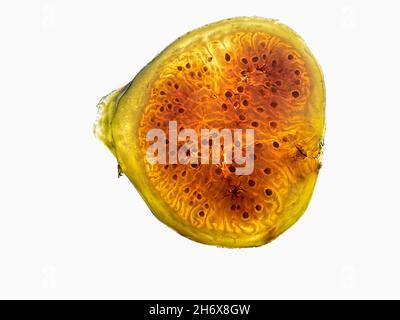 Sliced figs isolated on white background Stock Photo