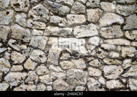 detail / texture of old stone wall in northern France. high resolution Stock Photo
