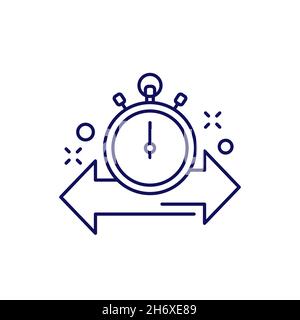 Time to choose line icon, vector art Stock Vector
