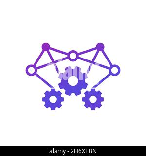 operations icon on white, vector Stock Vector