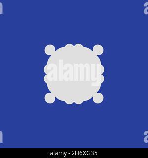 Pillow flat icon. Simple style furniture company big sale poster background symbol. Hotel logo symbol. Logo design element. T-shirt printing. Vector f Stock Vector