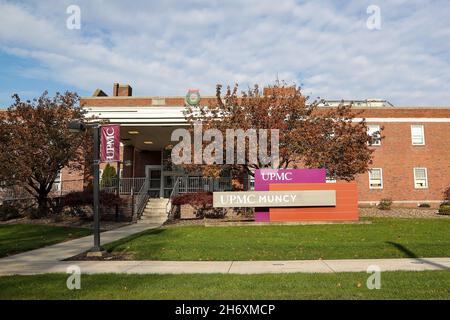 Muncy, United States. 18th Nov, 2021. UPMC Muncy, a full-service critical access hospital with 20 inpatient beds, is seen in Muncy, Pennsylvania on November 18, 2021. UPMC, with 92,000 staff members, is the largest nongovernment employer in Pennsylvania. (Photo by Paul Weaver/Sipa USA) Credit: Sipa USA/Alamy Live News Stock Photo