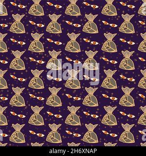 Seamless backgrounds of sweet. Collection halloween candy Stock Vector