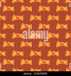 Seamless backgrounds of sweet. Collection halloween candy Stock Vector