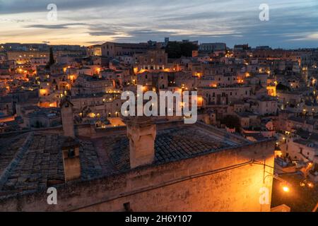 Matera, Italy, august 2020, Sassi di Matera Stock Photo