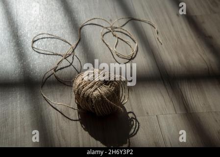 Twine rope yarn Stock Photo