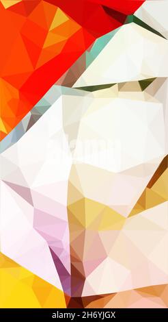 Abstract colorful vivid geometric rumpled triangular low poly style illustration graphic background Stock Photo