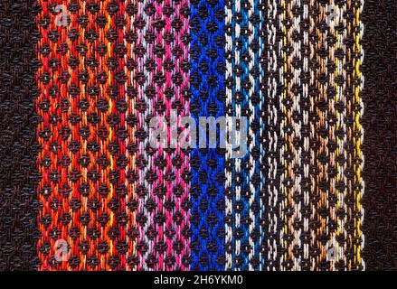 Striped multi colored textile background Stock Photo