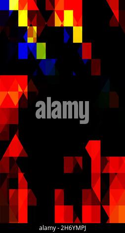 Abstract vivid geometric triangles architectural background vertical layout Stock Photo
