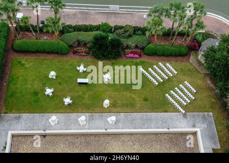 Setup for Wedding Ceremony Stock Photo