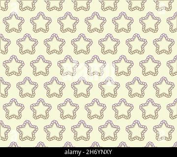 chain star pattern illustration, great for a variety of designs, fabrics, wallpapers, fabric prints Stock Vector
