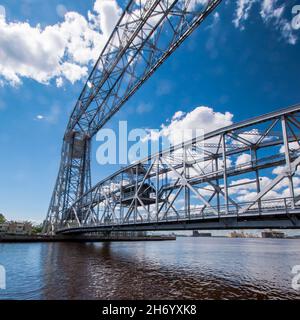 Duluth Waterfront: Canal Park & Aerial Lift Bridge Stock Photo