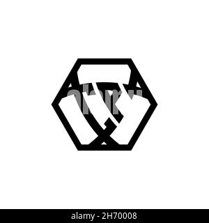 CP Monogram logo letter with triangle shield shape hexagonal rounded. Triangle monogram logo, shield monogram logo, triangle shield letter. Stock Vector