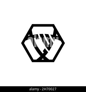 CU Monogram logo letter with triangle shield shape hexagonal rounded. Triangle monogram logo, shield monogram logo, triangle shield letter. Stock Vector