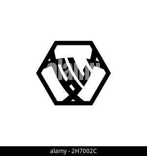 BL Monogram logo letter with triangle shield shape hexagonal rounded. Triangle monogram logo, shield monogram logo, triangle shield letter. Stock Vector