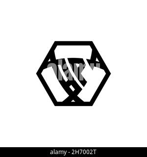 BP Monogram logo letter with triangle shield shape hexagonal rounded. Triangle monogram logo, shield monogram logo, triangle shield letter. Stock Vector