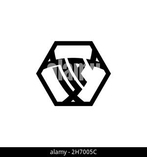 DP Monogram logo letter with triangle shield shape hexagonal rounded. Triangle monogram logo, shield monogram logo, triangle shield letter. Stock Vector
