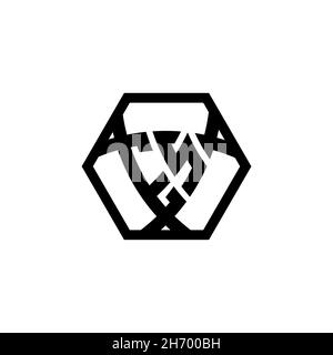 ES Monogram logo letter with triangle shield shape hexagonal rounded. Triangle monogram logo, shield monogram logo, triangle shield letter. Stock Vector
