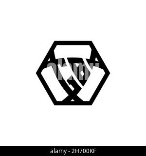 GB Monogram logo letter with triangle shield shape hexagonal rounded. Triangle monogram logo, shield monogram logo, triangle shield letter. Stock Vector