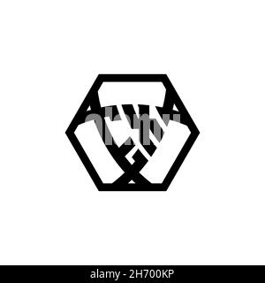 EX Monogram logo letter with triangle shield shape hexagonal rounded. Triangle monogram logo, shield monogram logo, triangle shield letter. Stock Vector