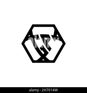 GP Monogram logo letter with triangle shield shape hexagonal rounded. Triangle monogram logo, shield monogram logo, triangle shield letter. Stock Vector