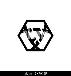 EI Monogram logo letter with triangle shield shape hexagonal rounded. Triangle monogram logo, shield monogram logo, triangle shield letter. Stock Vector