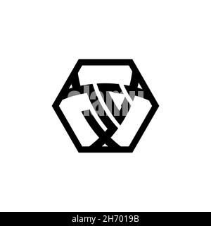 JC Monogram logo letter with triangle shield shape hexagonal rounded. Triangle monogram logo, shield monogram logo, triangle shield letter. Stock Vector