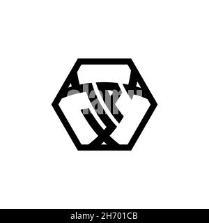 JP Monogram logo letter with triangle shield shape hexagonal rounded. Triangle monogram logo, shield monogram logo, triangle shield letter. Stock Vector