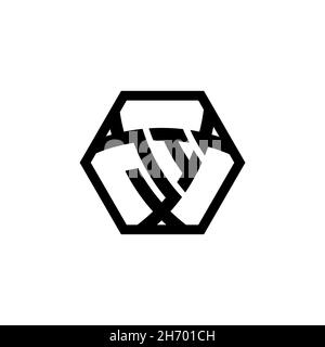 JI Monogram logo letter with triangle shield shape hexagonal rounded. Triangle monogram logo, shield monogram logo, triangle shield letter. Stock Vector