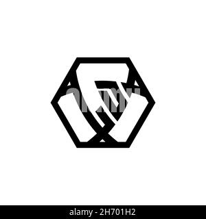 LD Monogram logo letter with triangle shield shape hexagonal rounded. Triangle monogram logo, shield monogram logo, triangle shield letter. Stock Vector