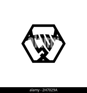 SU Monogram logo letter with triangle shield shape hexagonal rounded. Triangle monogram logo, shield monogram logo, triangle shield letter. Stock Vector