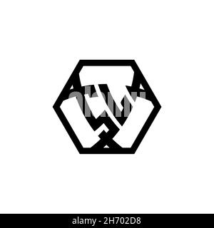 SL Monogram logo letter with triangle shield shape hexagonal rounded. Triangle monogram logo, shield monogram logo, triangle shield letter. Stock Vector