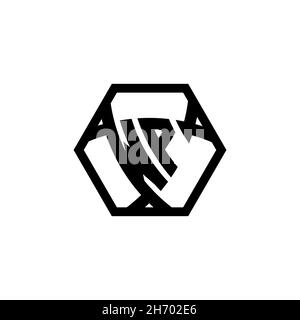 WP Monogram logo letter with triangle shield shape hexagonal rounded. Triangle monogram logo, shield monogram logo, triangle shield letter. Stock Vector