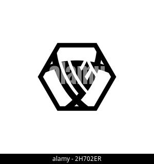 UE Monogram logo letter with triangle shield shape hexagonal rounded. Triangle monogram logo, shield monogram logo, triangle shield letter. Stock Vector