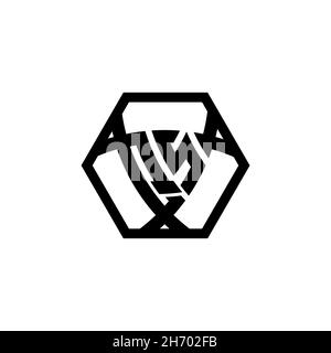 QS Monogram logo letter with triangle shield shape hexagonal rounded. Triangle monogram logo, shield monogram logo, triangle shield letter. Stock Vector