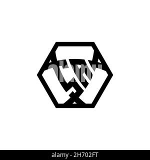 SA Monogram logo letter with triangle shield shape hexagonal rounded. Triangle monogram logo, shield monogram logo, triangle shield letter. Stock Vector