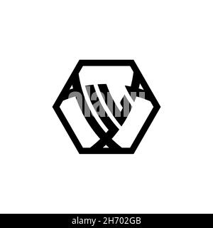 UL Monogram logo letter with triangle shield shape hexagonal rounded. Triangle monogram logo, shield monogram logo, triangle shield letter. Stock Vector