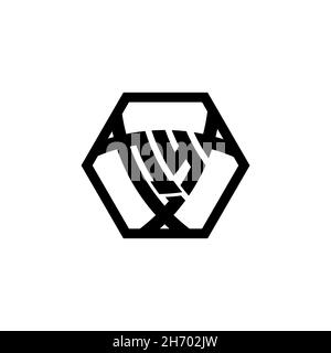 QY Monogram logo letter with triangle shield shape hexagonal rounded. Triangle monogram logo, shield monogram logo, triangle shield letter. Stock Vector