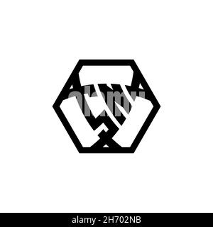 SN Monogram logo letter with triangle shield shape hexagonal rounded. Triangle monogram logo, shield monogram logo, triangle shield letter. Stock Vector