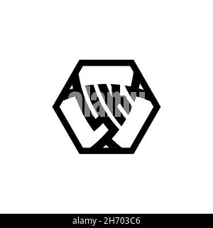 YK Monogram logo letter with triangle shield shape hexagonal rounded. Triangle monogram logo, shield monogram logo, triangle shield letter. Stock Vector