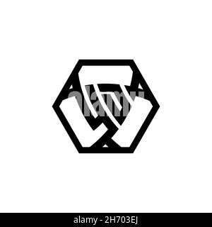 YD Monogram logo letter with triangle shield shape hexagonal rounded. Triangle monogram logo, shield monogram logo, triangle shield letter. Stock Vector