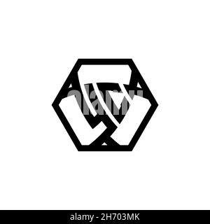 YC Monogram logo letter with triangle shield shape hexagonal rounded. Triangle monogram logo, shield monogram logo, triangle shield letter. Stock Vector