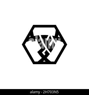 ZE Monogram logo letter with triangle shield shape hexagonal rounded. Triangle monogram logo, shield monogram logo, triangle shield letter. Stock Vector