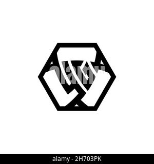 YG Monogram logo letter with triangle shield shape hexagonal rounded. Triangle monogram logo, shield monogram logo, triangle shield letter. Stock Vector