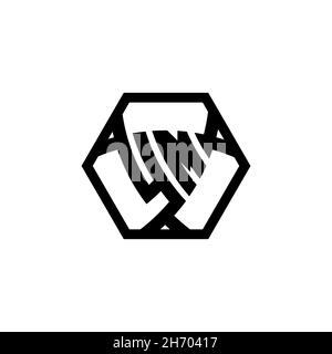 YM Monogram logo letter with triangle shield shape hexagonal rounded. Triangle monogram logo, shield monogram logo, triangle shield letter. Stock Vector